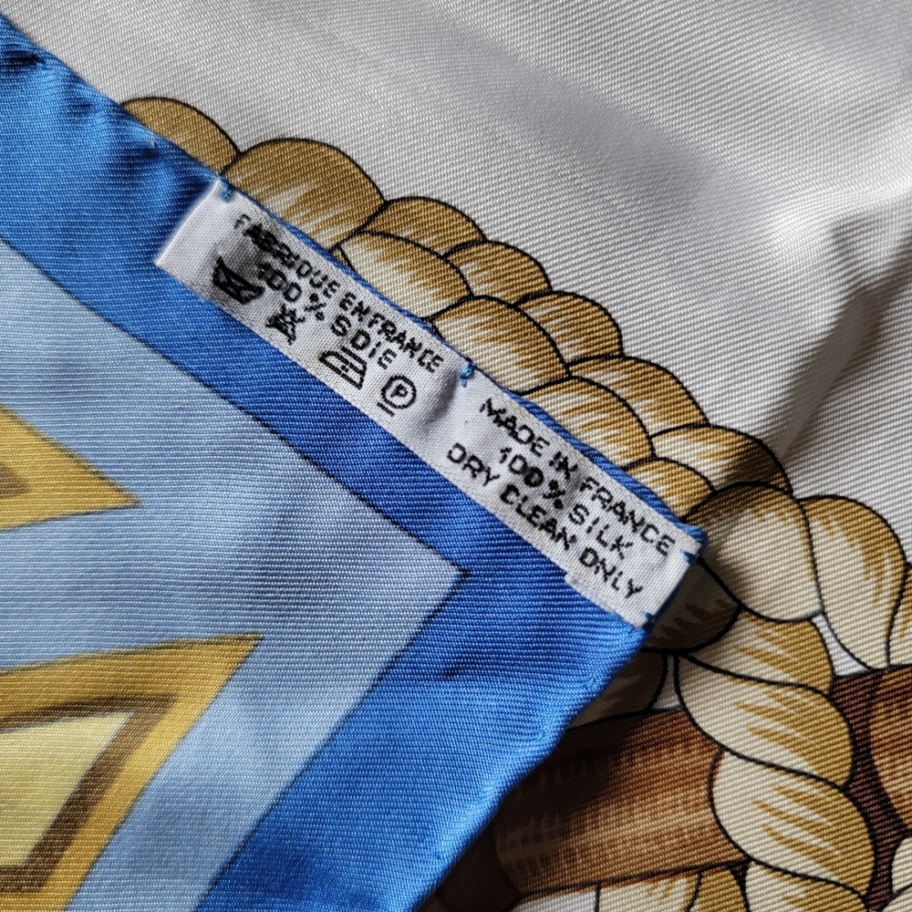 Sale🎉 RARE Authentic HERMES Nautical Themed Silk Scarf - Picture 7 of 9
